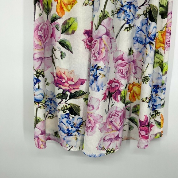 Show Me Your Mumu Skirt White Floral Faux Wrap Midi - Picture 8 of 8